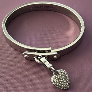 Juicy Couture Silver Bracelet with Sparkling Heart